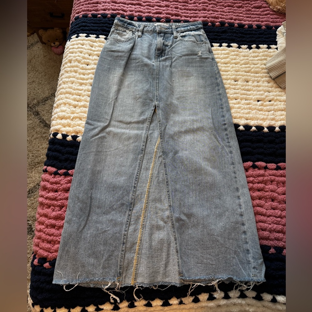RSQ Women's Light Blue Denim Skirt